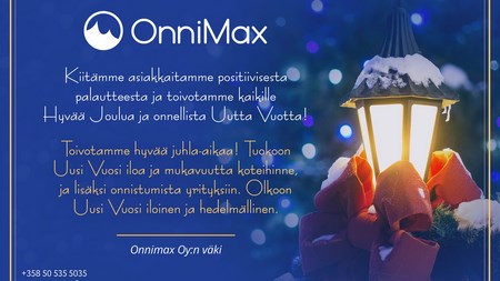 Toivotamme kaikille Hyvää Joulua ja Onnea vuodelle 2020!